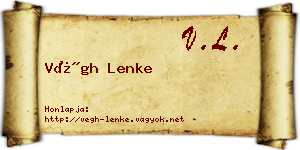 Végh Lenke névjegykártya